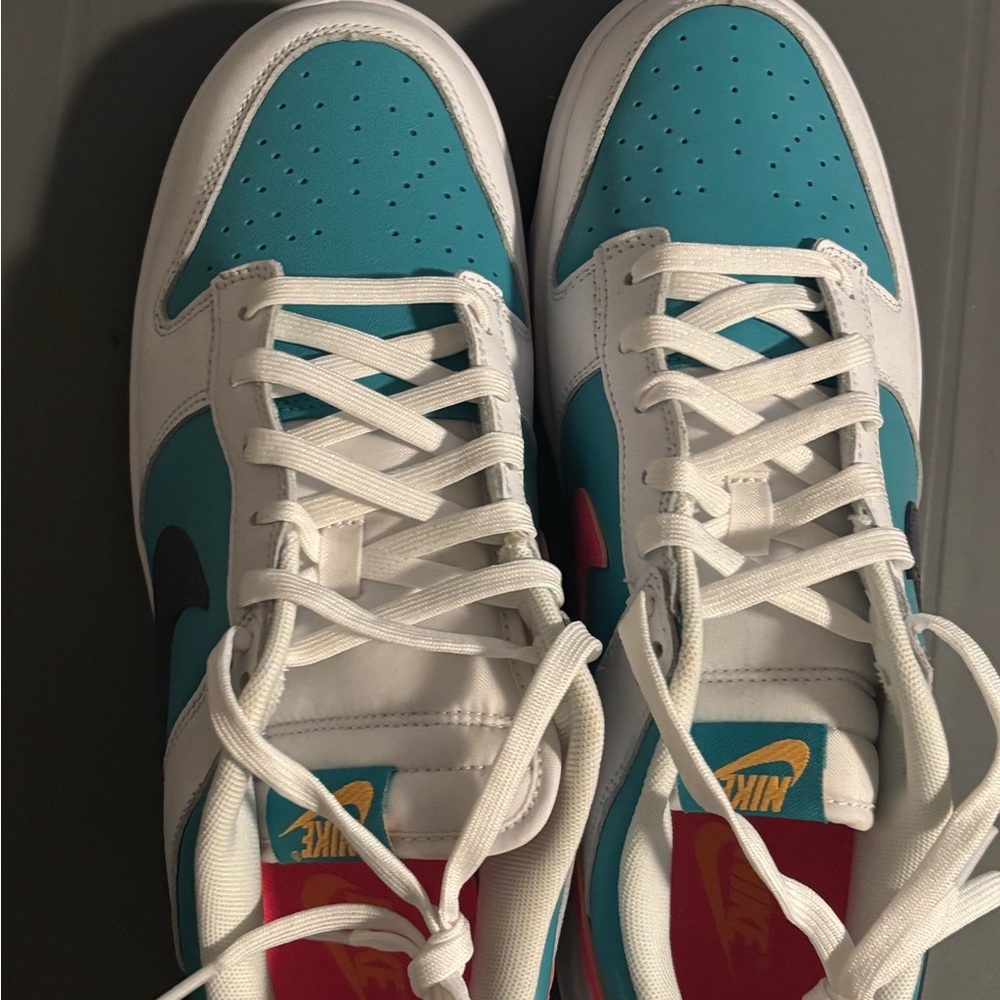Nike Turquoise and White Athletic Shoes